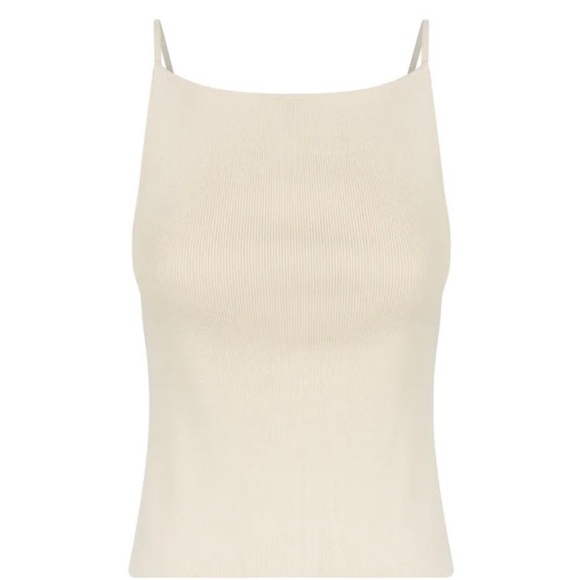 Shona Joy BASIC HIGH NECK TOP - BONE, XS - Picture 3 of 4